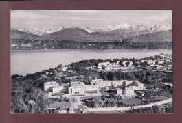 GENEVE - Palais des nations - Vue aérienne - 1956 cachet CFF