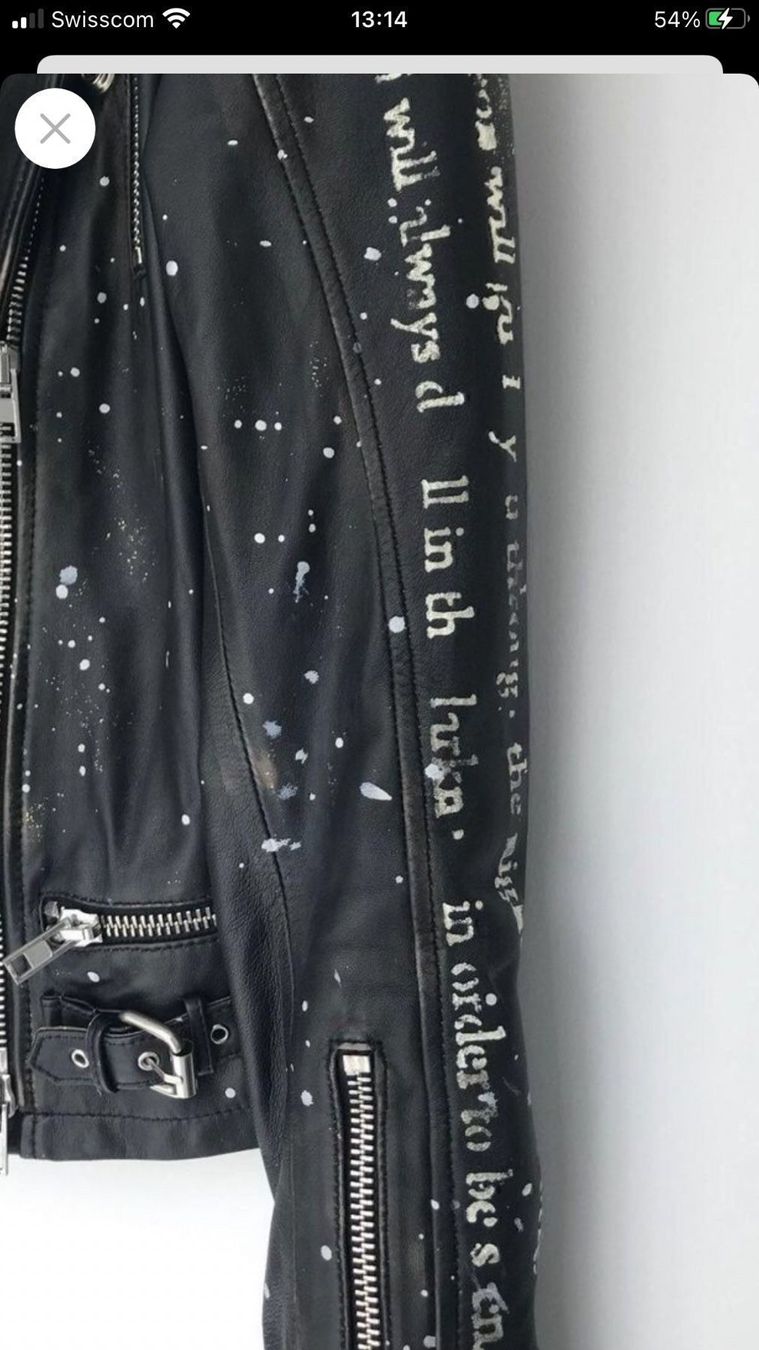 Giacche: Lederjacke schwarz, Gr. IT42, Unikat – Nuovo (secondo la descrizione) da Kilchberg venduto da boudoir076 9