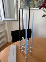 Kerzenständer mit Stoff Nagel Kerzen