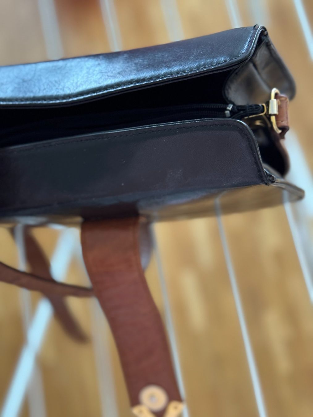 Taschen für Damen: Vintage Umhängetasche aus echtem Leder – Gebraucht aus Onex von Joliechose6 5