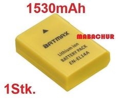 1x EN-EL14 AKKU NIKON COOLPIX 1530mAh