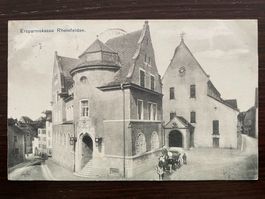 RHEINFELDEN Ersparniskasse, belebt, Pferdekutsche, 1909
