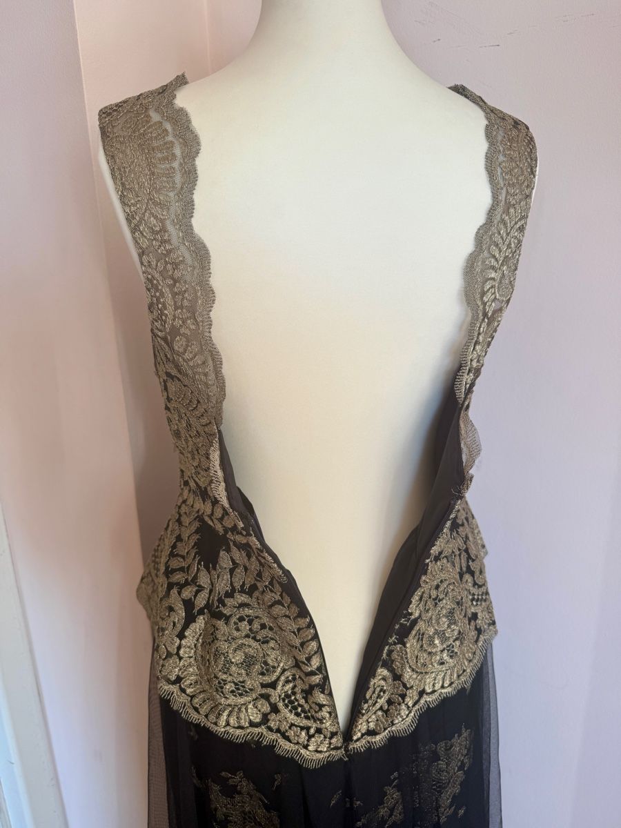 Kleider: Robe de soirée / gala Marchesa Notte élégante noire & dorée – Gebraucht aus Lausanne von Stephaniesdressing 8