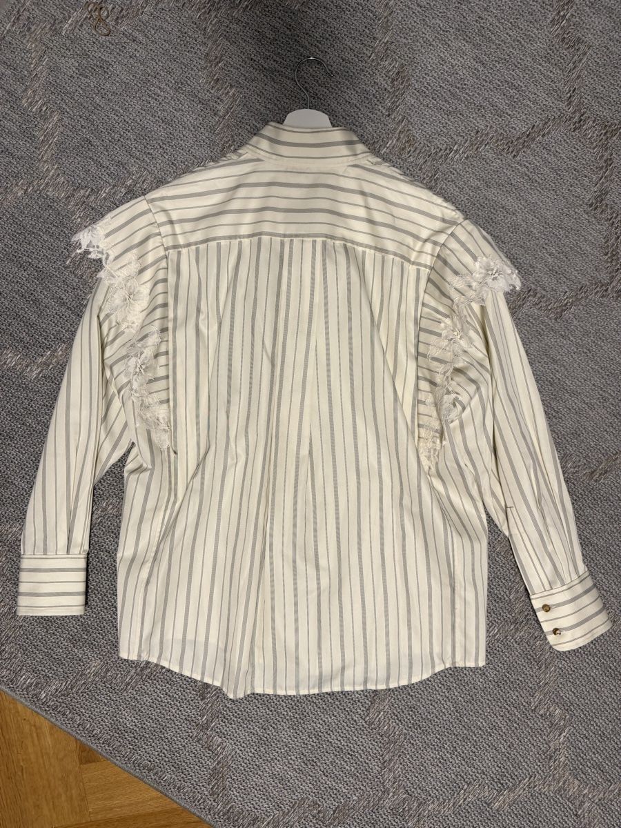 Zimmermann Camicette: Zimmermann Bluse gestreift mit Spitzenbesatz Grösse 2 – Usato da Horw venduto da patrik_13 1