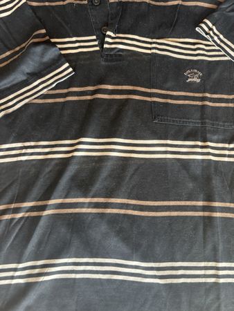 Polo Paul & Shark rayé noir et beige taille L
