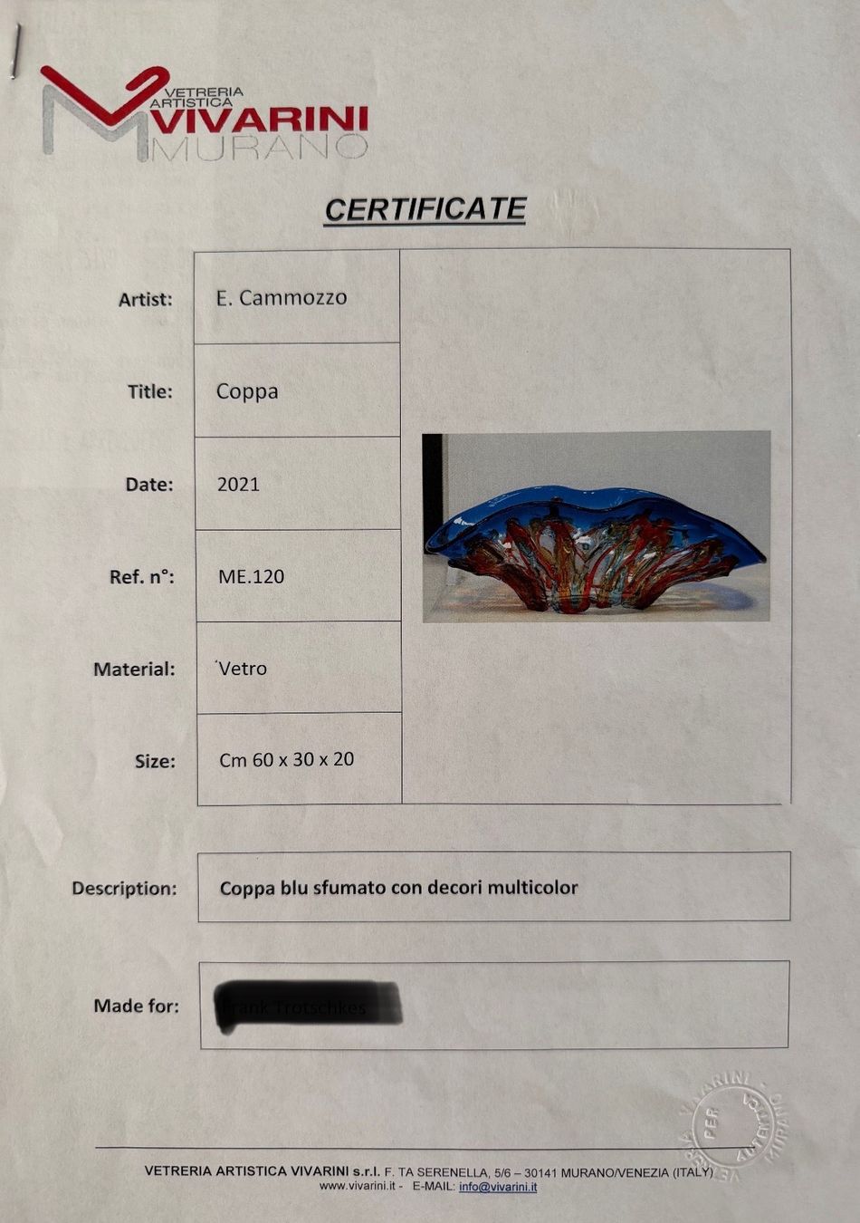 Murano Ciotole: MURANO Glass Bowl – Nuovo (secondo la descrizione) da Erlenbach ZH venduto da topchick 5