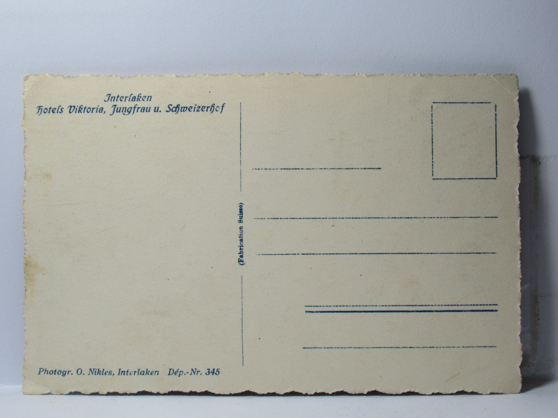 Ansichtskarten: Interlaken , Hotel Viktoria – Neu (gemäss Beschreibung) aus Grenchen von Bluemchen1900 1