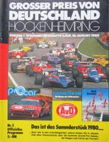 Programm Formel 1 in Hockenheim von 1980 inkl. Eintr.karte
