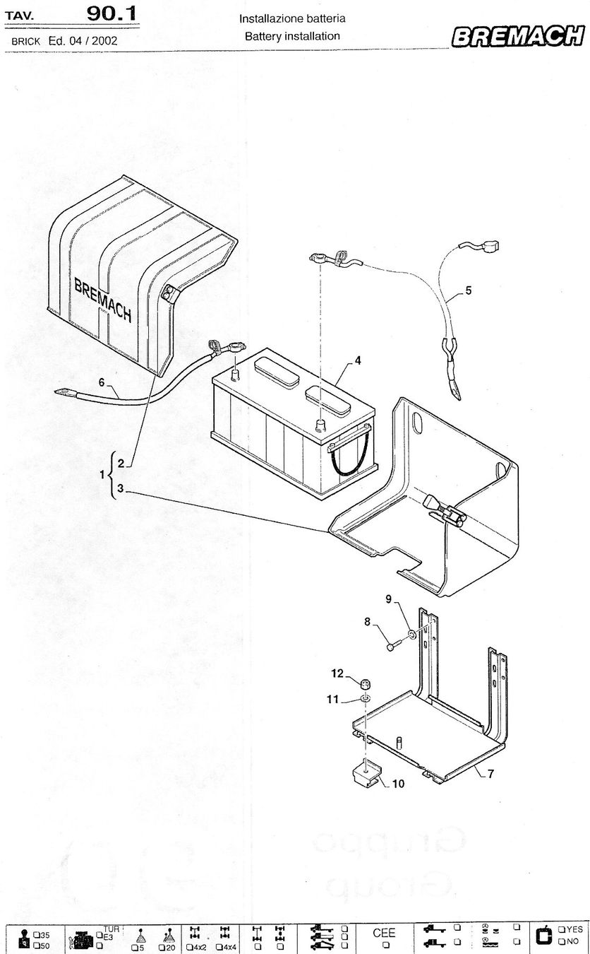 Tutti i ricambio: BREMACH Bride de batterie – Nuovo e nell'imballaggio originale da Courfaivre venduto da silberschnee 2