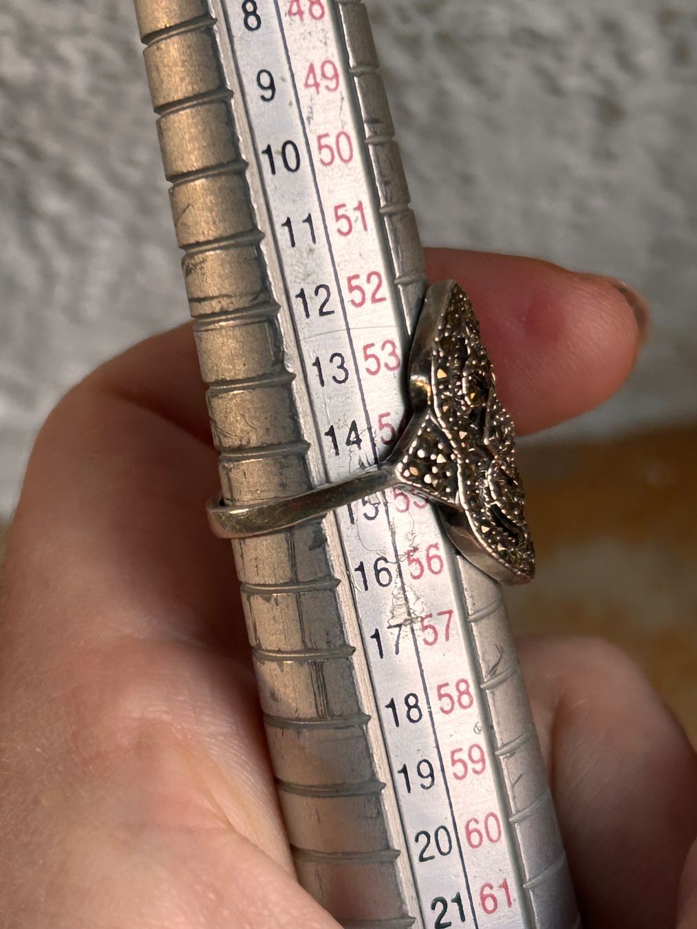 Anelli: Vintage Silberschmuck: Markasit Ring (Grösse 54.5) – Usato da Dittingen venduto da Bellevista 5