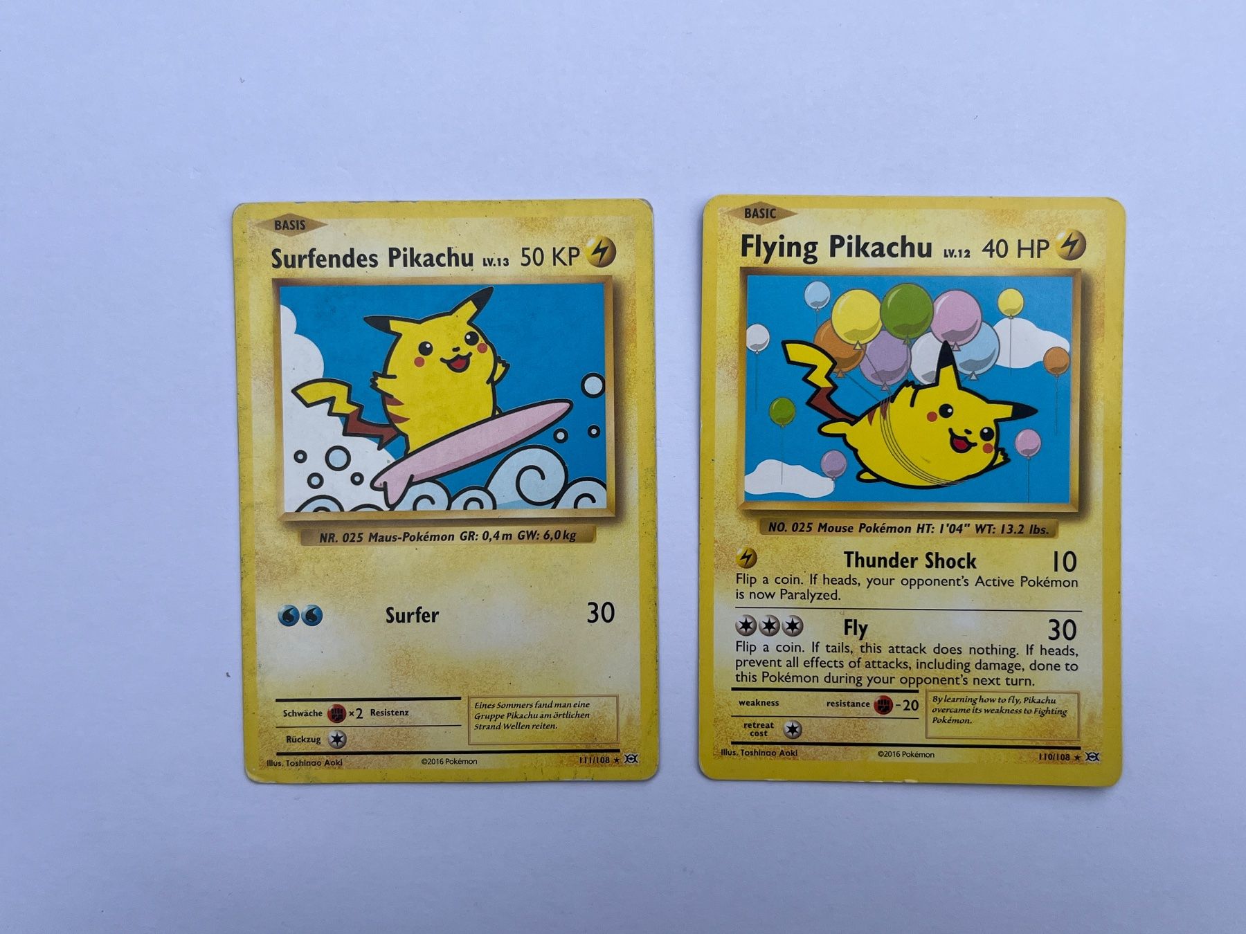 Pokémon Carte collezionabili: Surfing Pikachu und Flying Pikachu Pokemon – Usato da Winterthur venduto da Wusa01