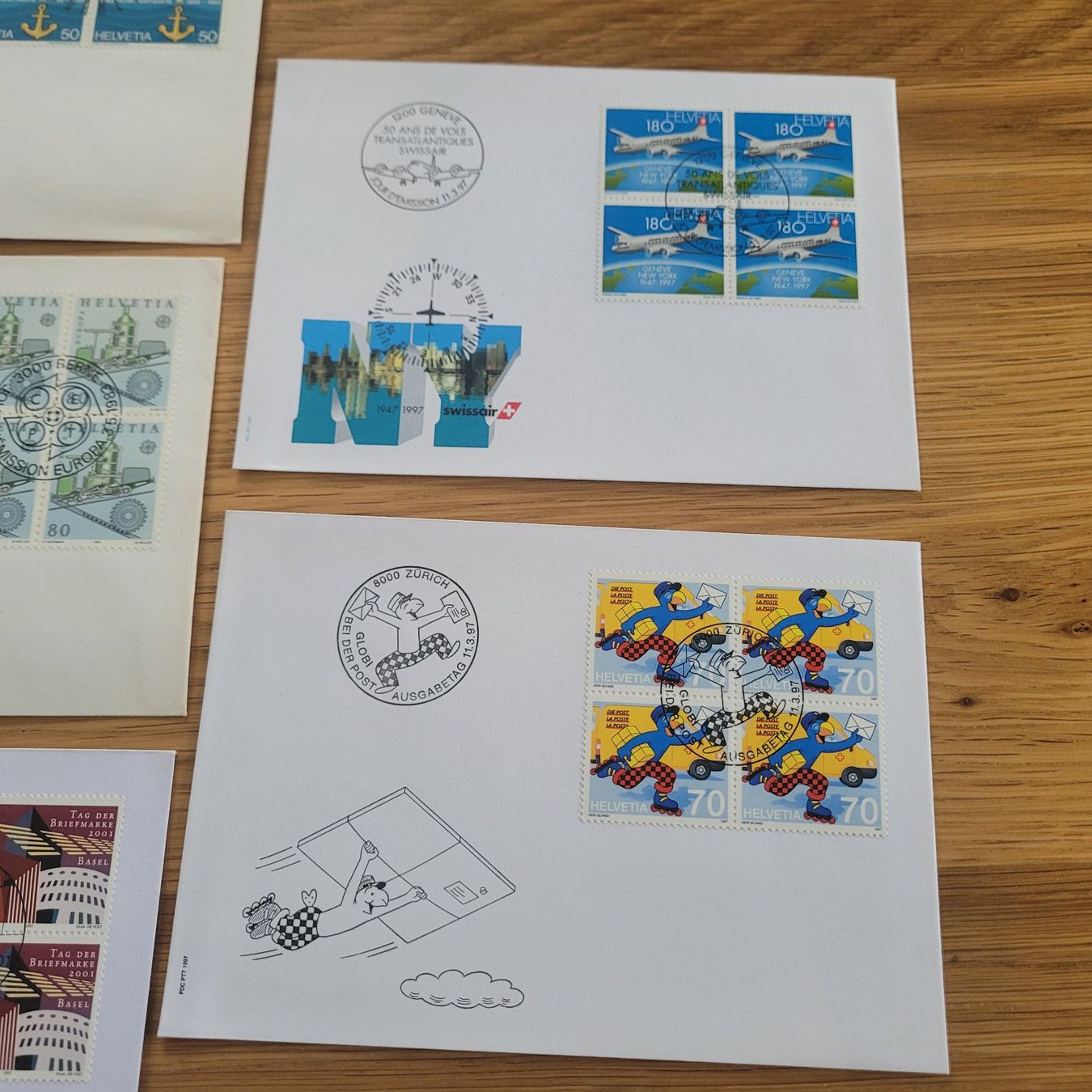 Alle Briefmarken: Los Mit FDC 4er Block – Gebraucht aus Biel/Bienne von Destockweb 3