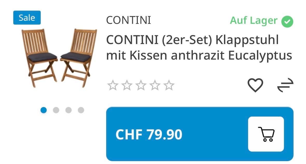 Set di tavolo e panche: Contini Holztisch und 4 Klappstühle Eucalyptus – Usato da Elgg venduto da awa1 2