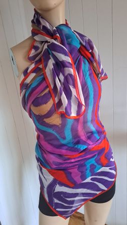 GUY LAROCHE Vintage Seidenfoulard Foulard Tuch Carré Schal