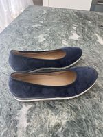 Gabor Ballerinas blue suede size 6.5 EU