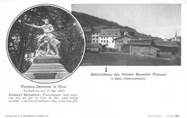 Geburtshaus des Helden Benedikt fontana in salux