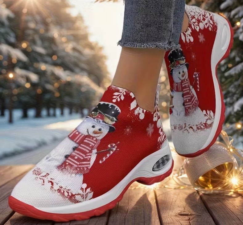 Scarpe da donna: Gr. 40 leichte, gepolsterte Sneaker mit Schneemann – Usato da Wagenhausen venduto da FrauLang 1