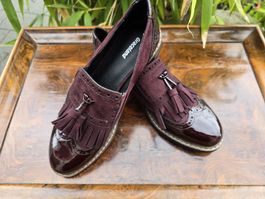 Graceland Schuhe, Grösse 38, Weinrot Lack - Herbst Sneaker!