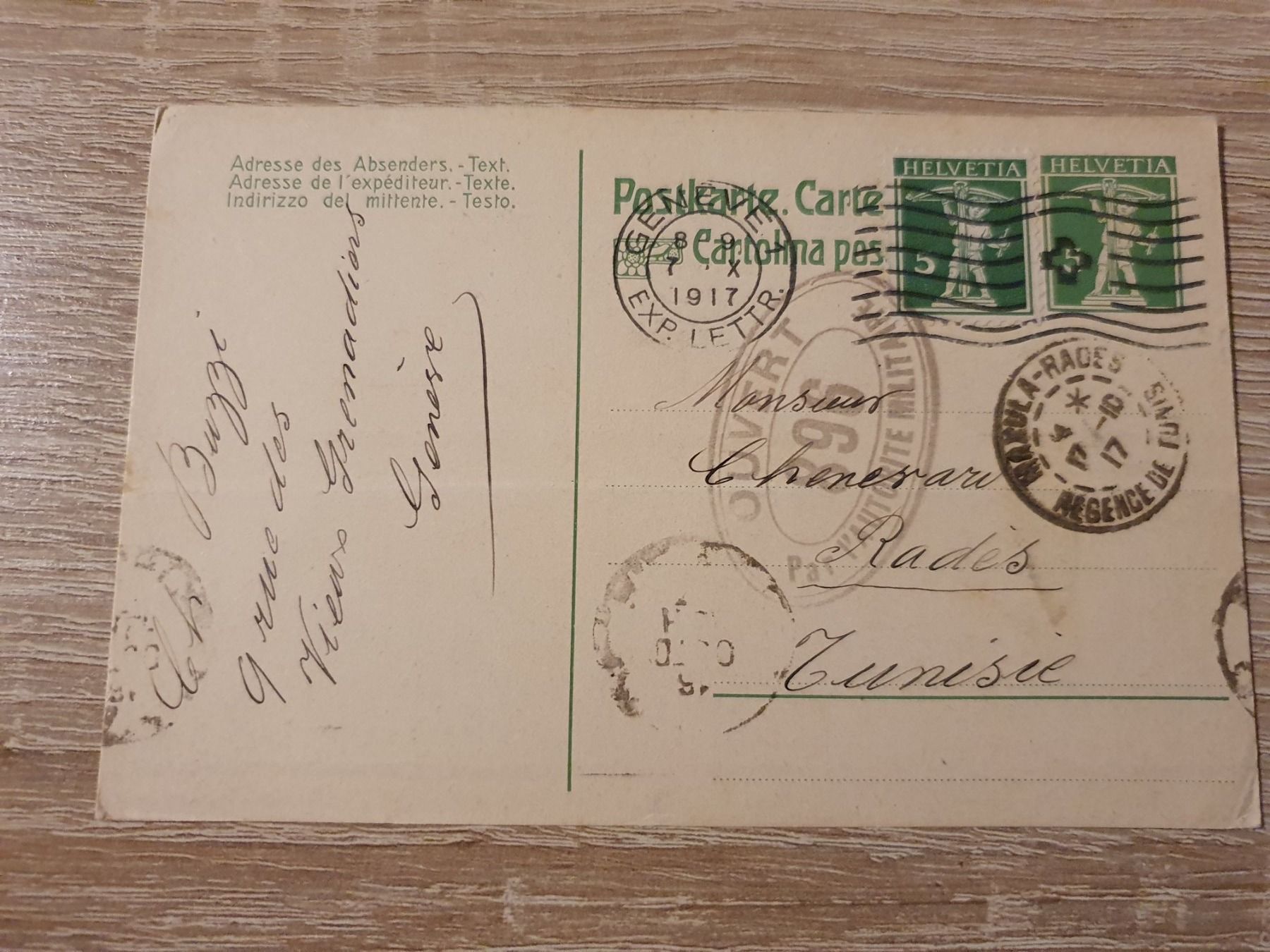 Tutti i francobolli: Postkarte ouvert 896 – Usato da Balgach venduto da SIMEON27