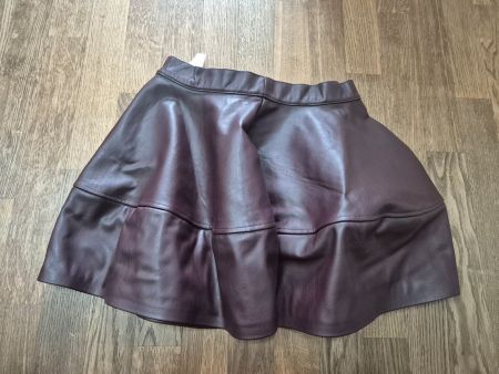 NEW H&M aubergine faux leather skirt size M