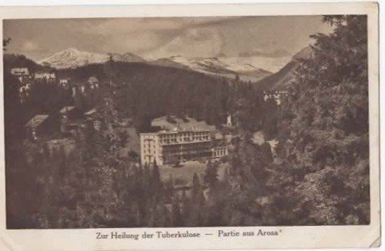 Ansichtskarten: Arosa, Tuberkulose-Heilstätte – Gebraucht aus Buchs AG von Baerfisch
