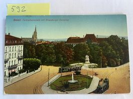 alte Ansichtskarte Basel Zentralbahnplatz, 1910