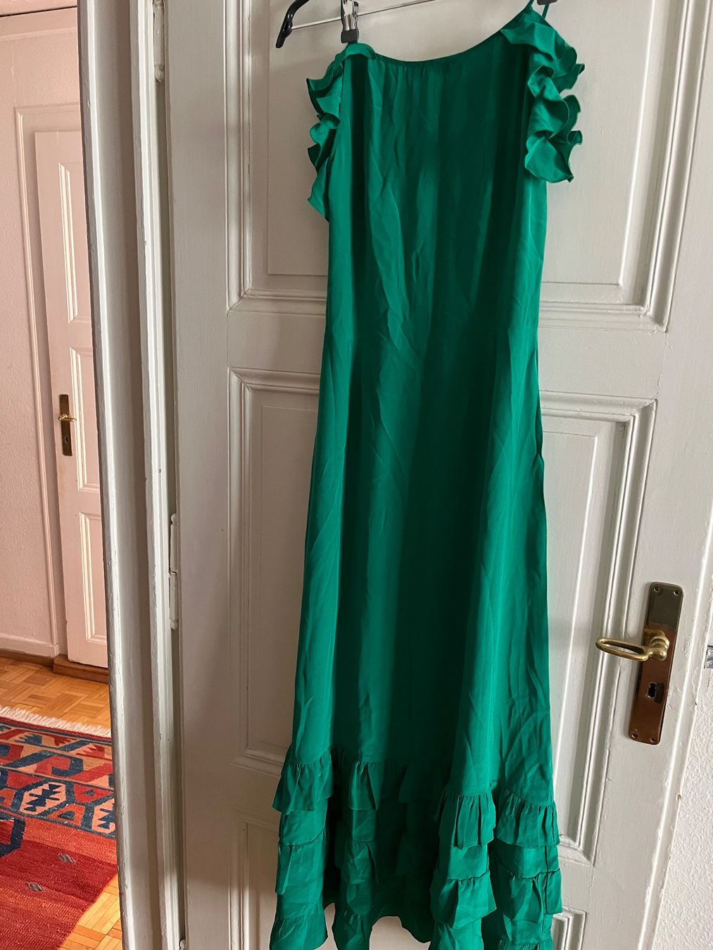 Vestiti: ROBE VERT ÉMERAUDE taille S 36/38 en soie – Usato da Genève venduto da Paradis_Vintage 2