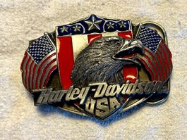 Harley Davidson Gurtschnalle Buckle HOG Motorcycles Vintage