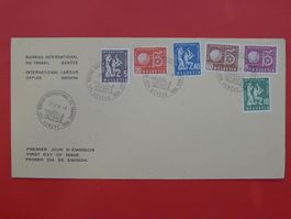BIT (Dienstmarken) 1956 FDC adresslos, Nr.95-100 gr.Format,R