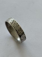 Silberring 925 mit Spiralmuster,Vintage Stil