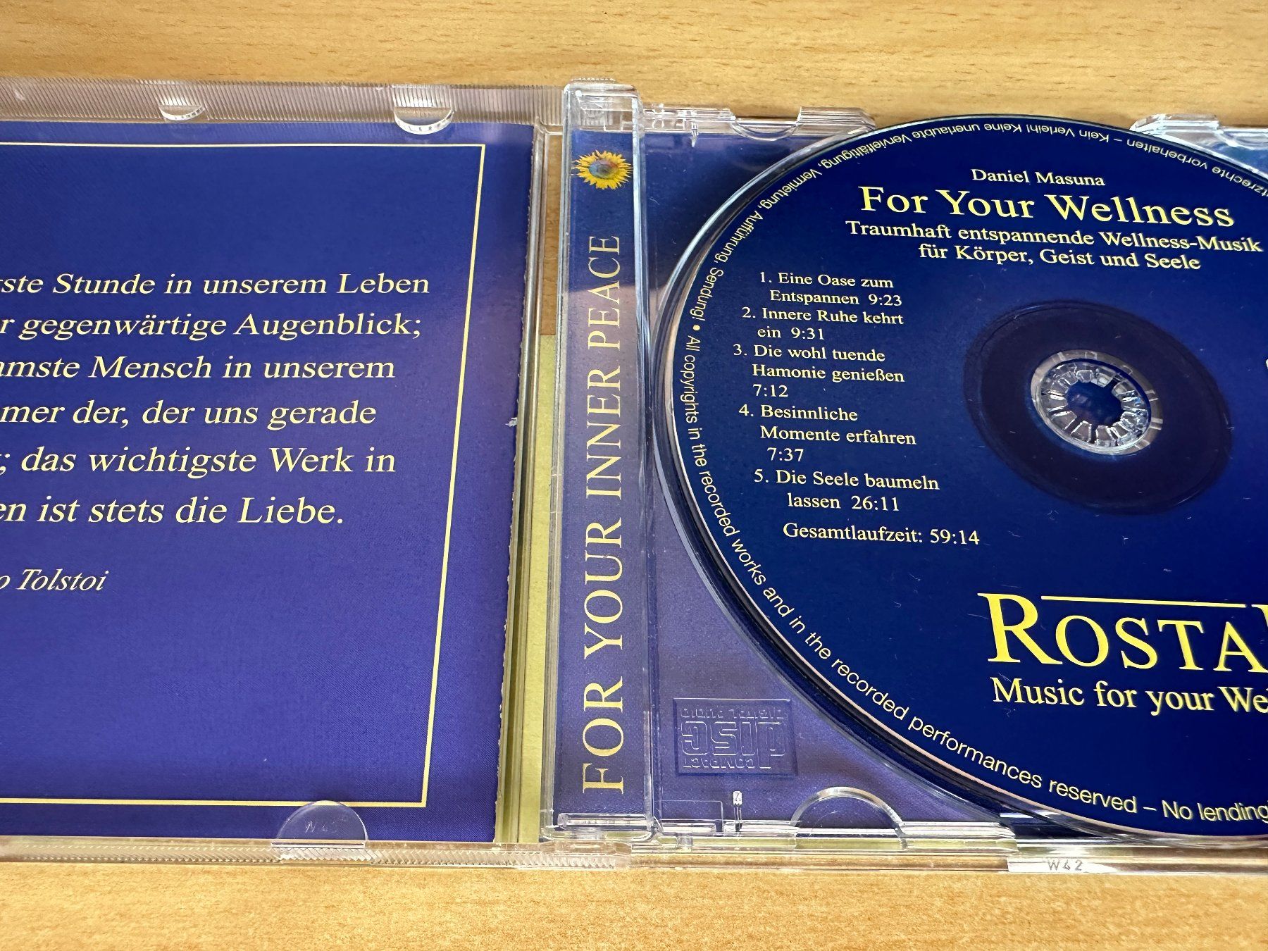 CDs: Daniel Masuna - For Your Wellness – D'occasion à Rikon im Tösstal par Alpenmutz 2