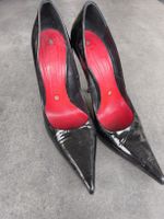 Gianmarco Lorenzi Lack Pumps, Schwarz, Gr. 38, Top!