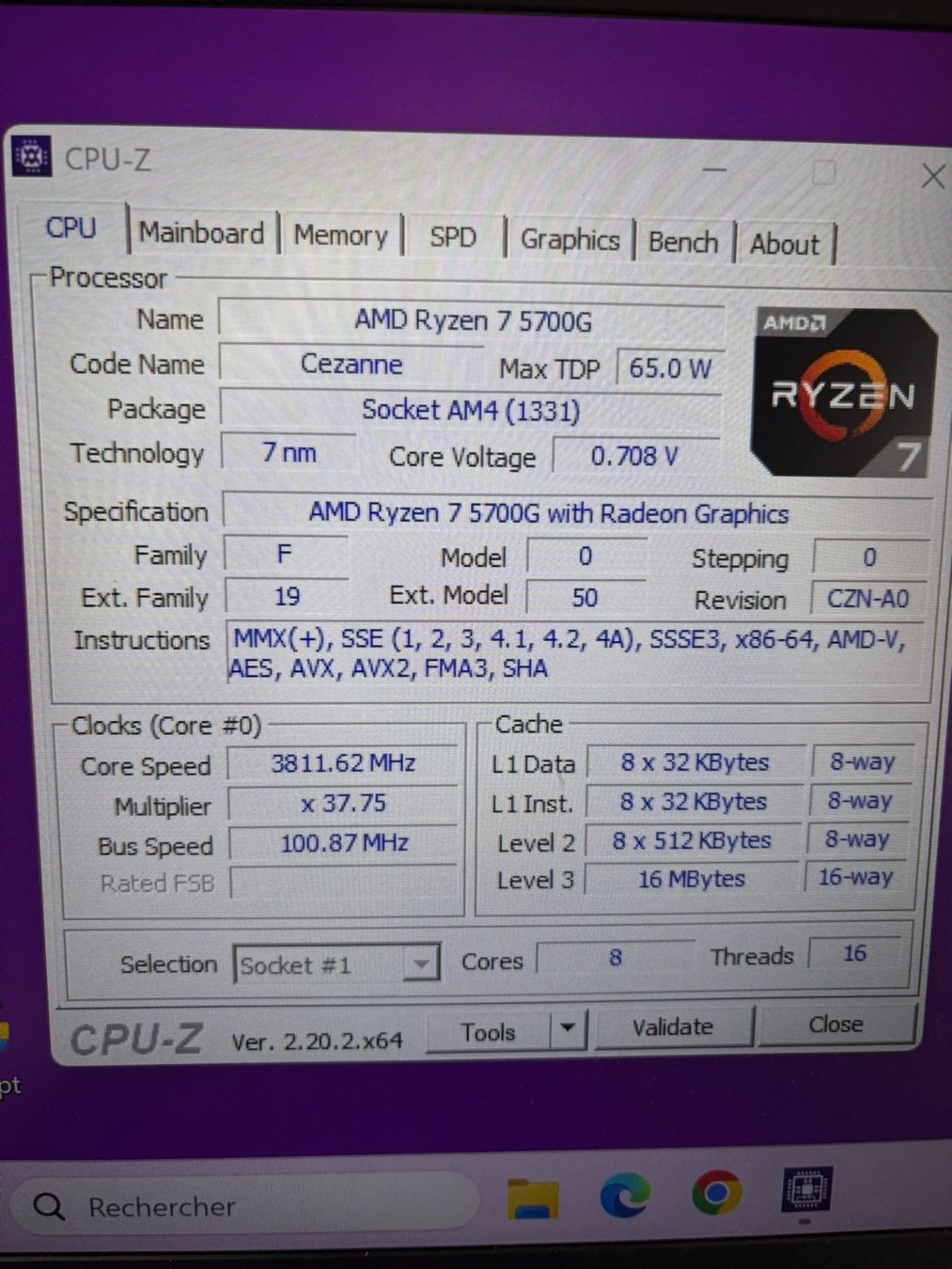 Amd PC: PC Ryzen 7 5700G – Usato da Boudevilliers venduto da bruggerjl 5