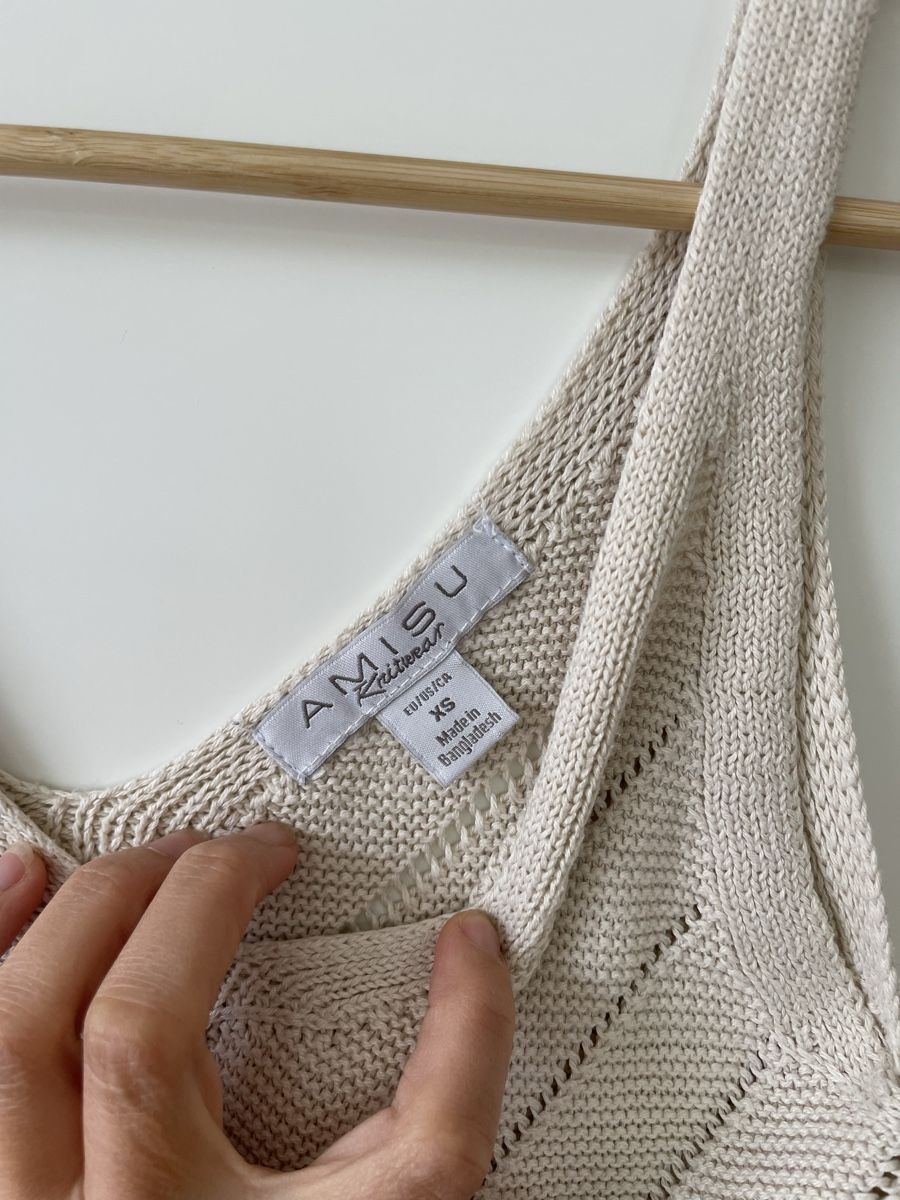 Top: Strick-Top - luftig-leicht - Gr. XS - beige - – Usato da Neukirch an der Thur venduto da bee88 2