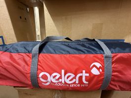 Zelt Gelert Tornado 4 Personen rot blau neuwertig