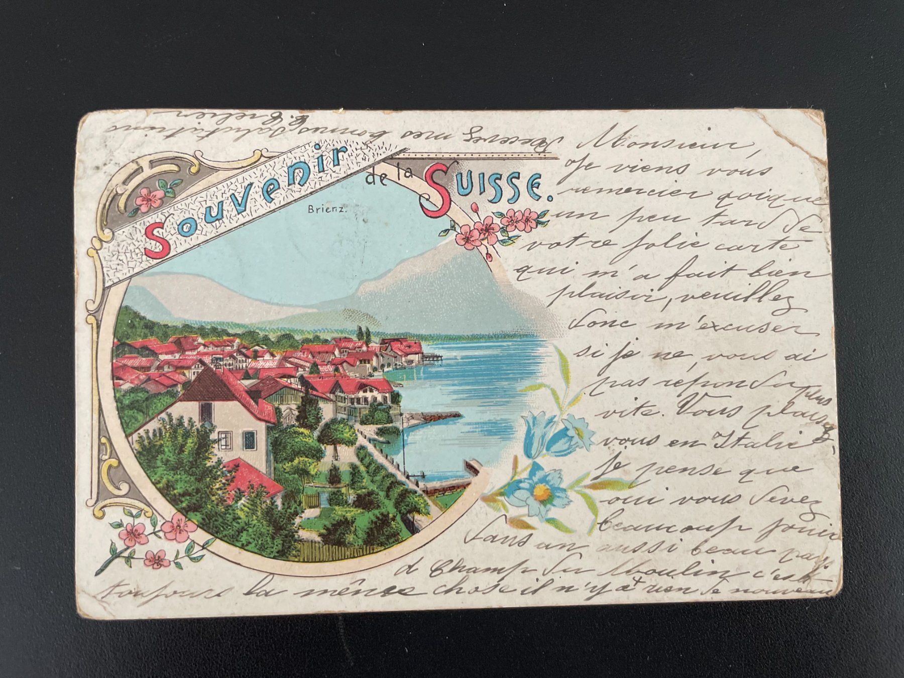Ansichtskarten: AK BE Brienz, Souvenier de la Suisse – Gebraucht aus Thal von Danny82