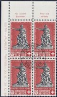 PP7 Viererblock mit Stempel Zürich 14 Riesbach, Kat. 400.00