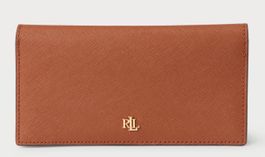 Lauren Ralph Lauren CROSSHATCH SLIM, Geldbörse, tan