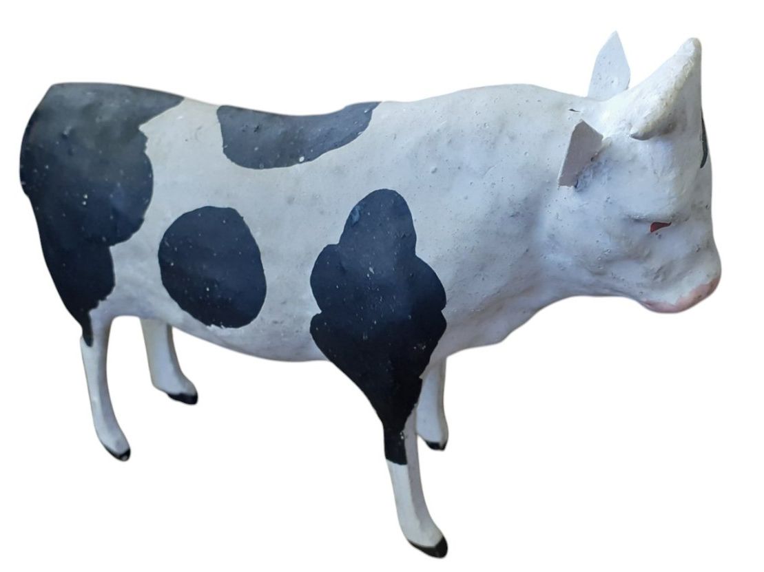 Statuette: Tierfigur Krippenfigur antik - Kuh Nr.2 – Usato da Mörschwil venduto da wunderkiste44 1