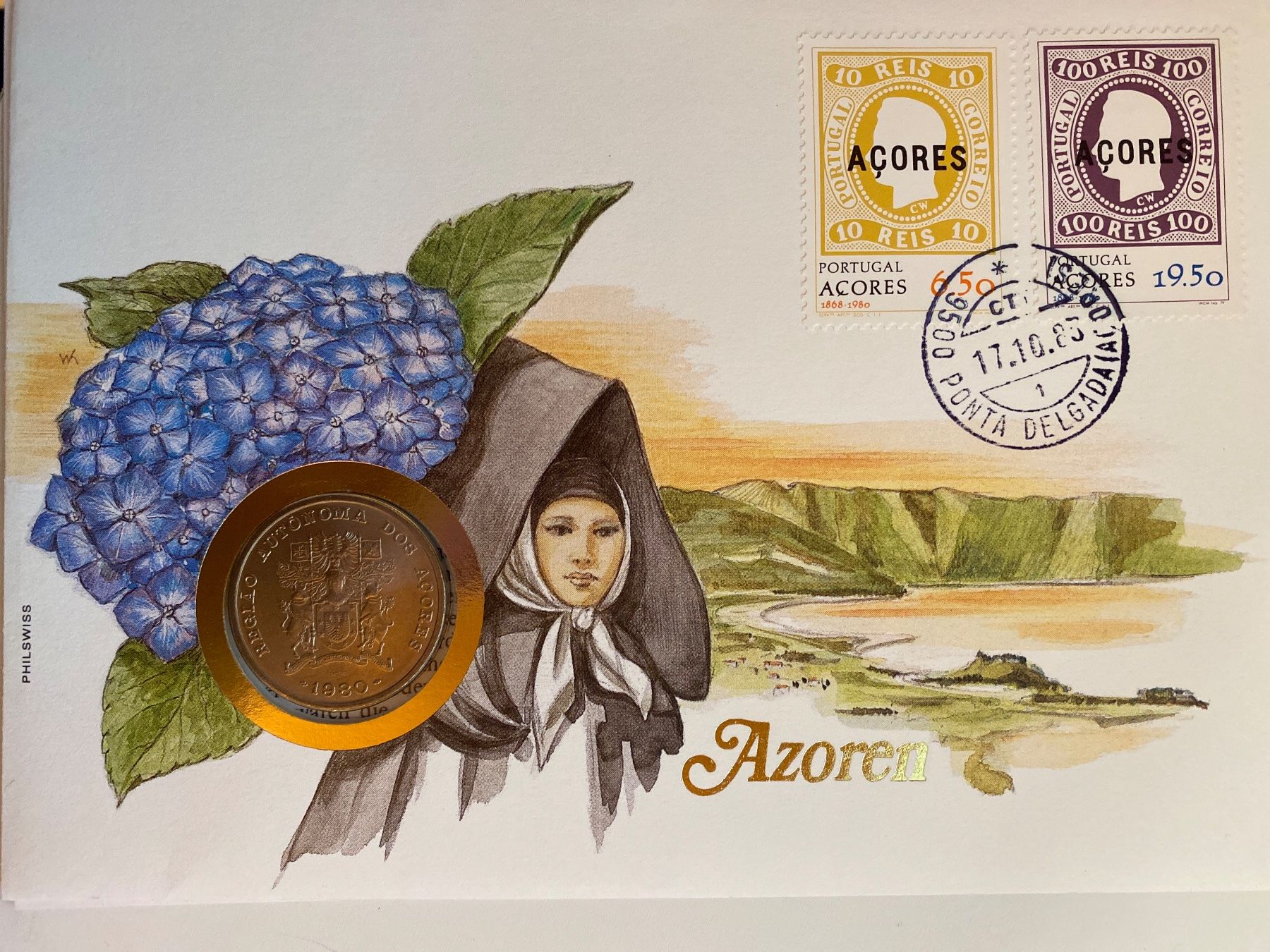 Buste & buste per spedizione: ENVELOPPE AVEC PIECE - AZOREN - 1985 – Nuovo (secondo la descrizione) da Le Brassus venduto da cinema13