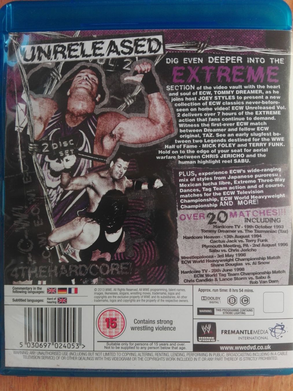 Tutti i DVDs: ECW Unreleased  (Vol.1 & 2)  >UK-Import <    2-Blu-ray Set – Usato da St.Galllen venduto da elkaphone 3