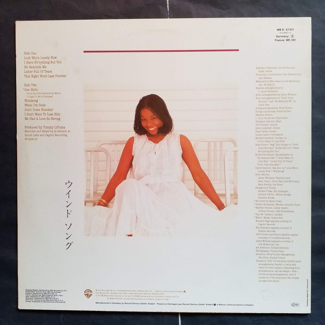 Dischi in vinile: RANDY CRAWFORD,  windsong - 1st press  - NEW - – Nuovo (secondo la descrizione) da Yverdon-les-Bains venduto da Jacotreut 1