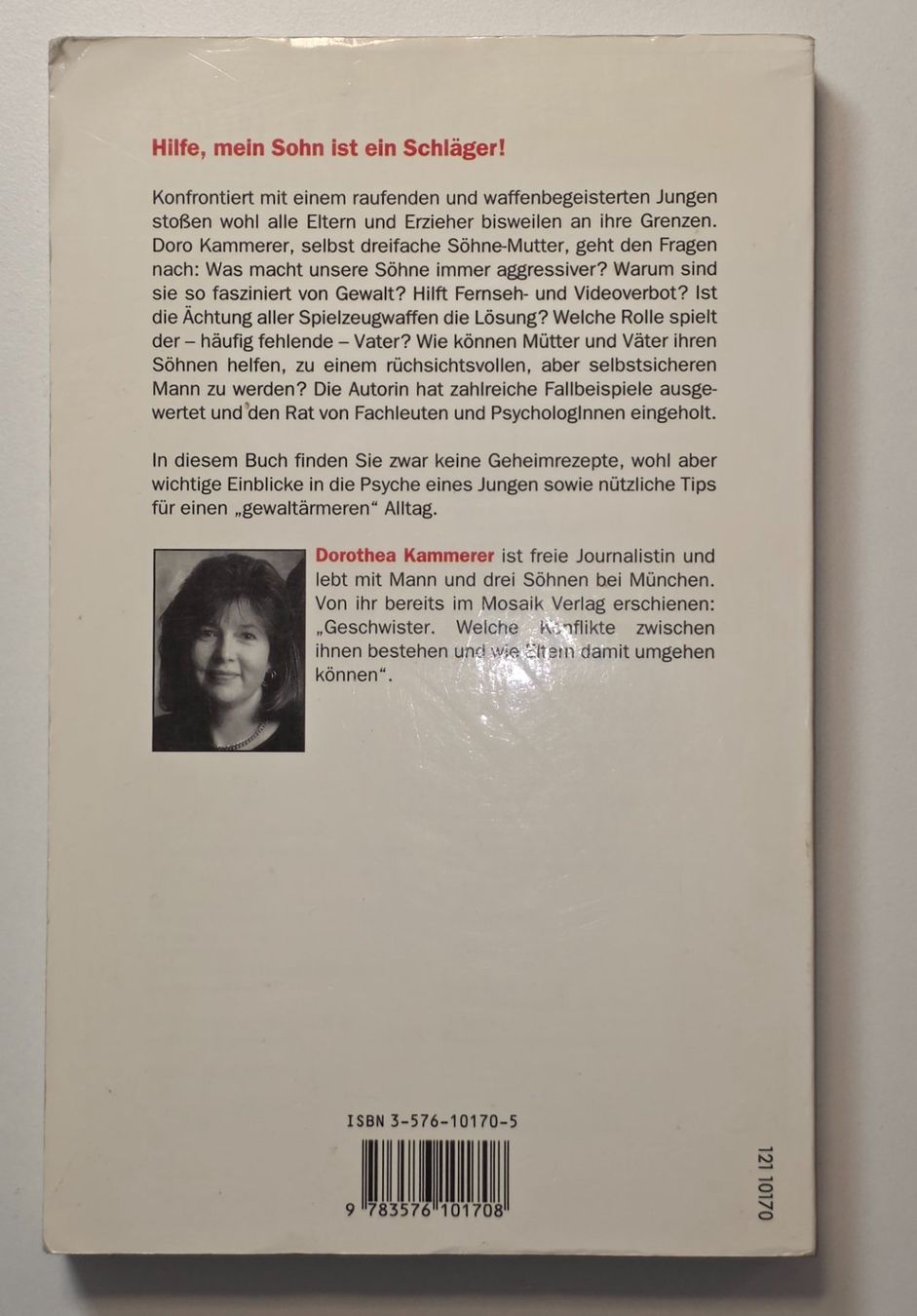Bücher: AGGRESSION und GEWALT bei JUNGEN Dorothea Kammerer – Gebraucht aus Dürnten von Bachtelrider_ 2