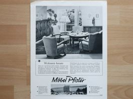 Original Werbung Möbel Pfister Suhr 50's