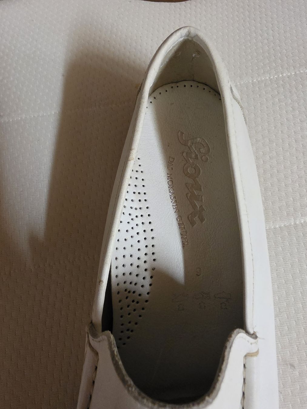 Scarpe da uomo: Sioux Mokassin Leder weiss Grösse 9  – Nuovo (secondo la descrizione) da Ebikon venduto da bagija 3