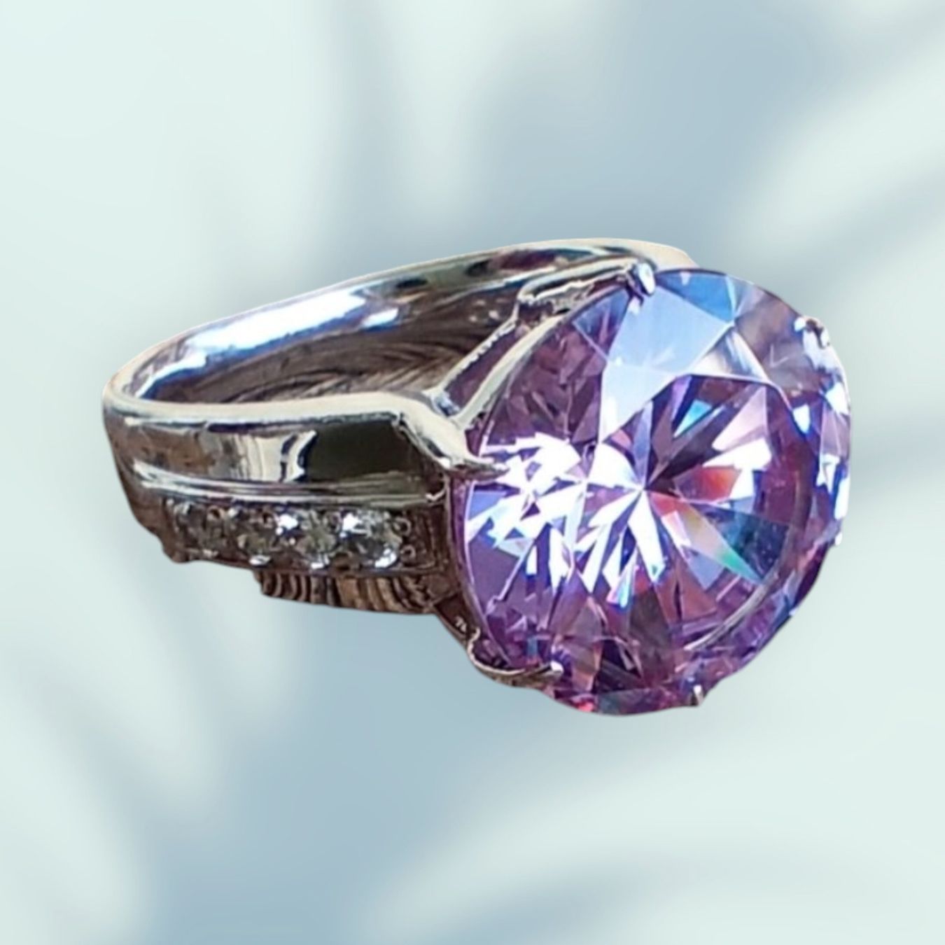 Anelli: Lila Zirkonia Ring 925 Solid Sterling Silber – Nuovo (secondo la descrizione) da Schwyz venduto da els_7cys