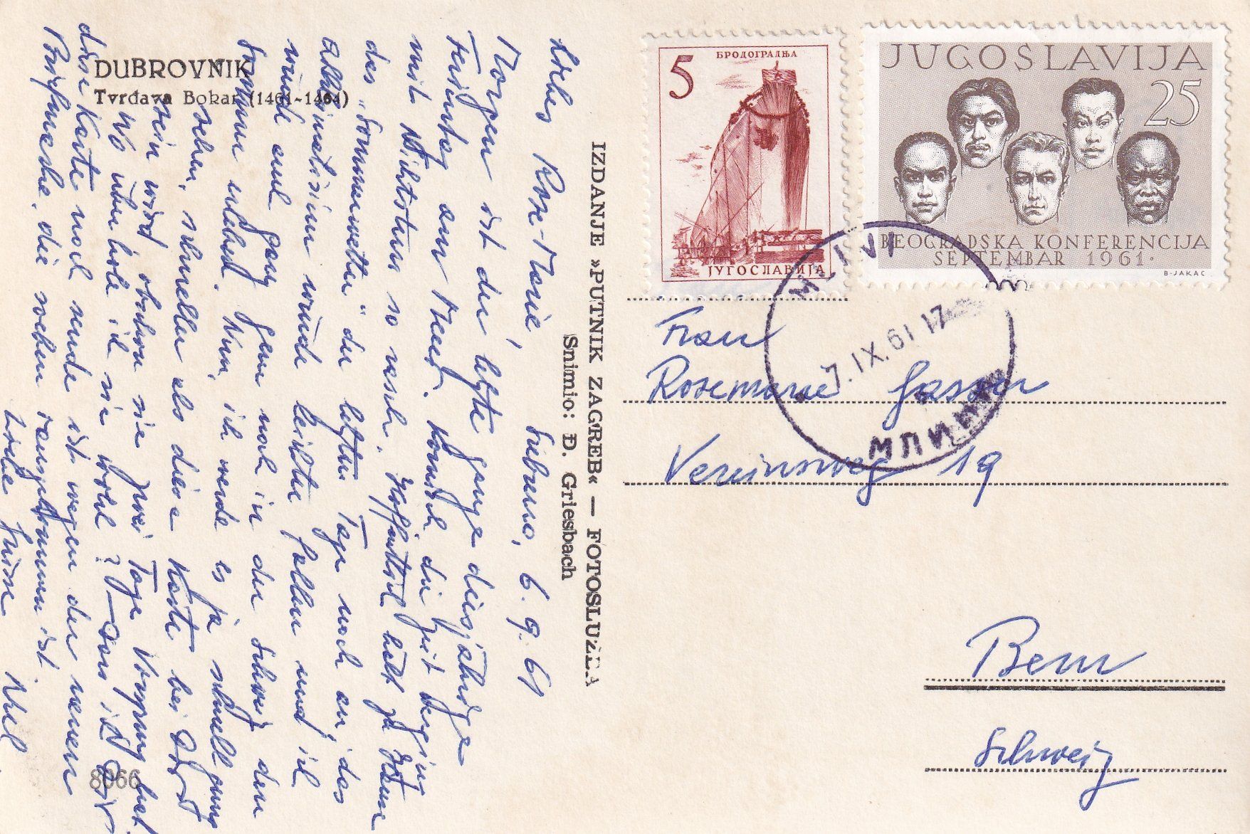 Cartoline postali: Dubrovnik - Festung Bokar /mp – Usato da Hombrechtikon venduto da Rudolf07 1