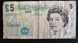 United Kingdom 5 GBP Banknote zirkuliert