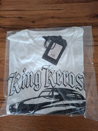 King Kerosin T-Shirt California Greaser Off White XL neu