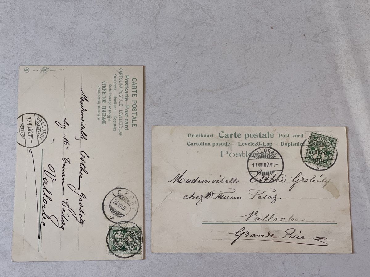 Cartoline postali: 2 Antike Postkarten um 1902, – Usato da Strengelbach venduto da Aschatan5 1
